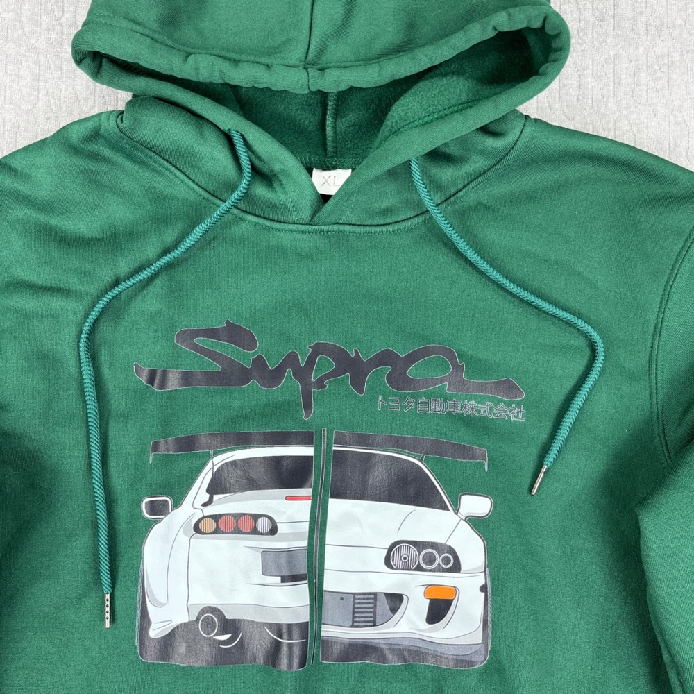New Toyota Supra Racing Hoodie Men XL JDM Turbo Car Track Pullover Sweatshirt